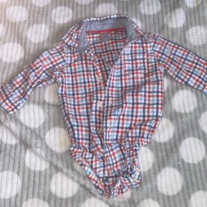 Baby button up- plaid